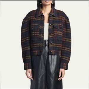 Isabel Marant Étoile “Leiko” Plaid Wool Jacket Multicolor US 12 (Size 44)